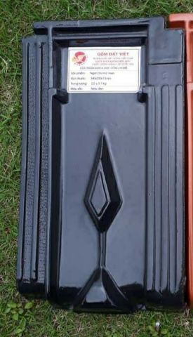 Ngói 22 ĐẤT VIỆT Tráng Men MÀU ĐEN