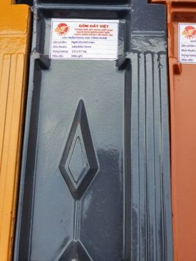 Ngói 22 ĐẤT VIỆT tráng men MÀU GHI